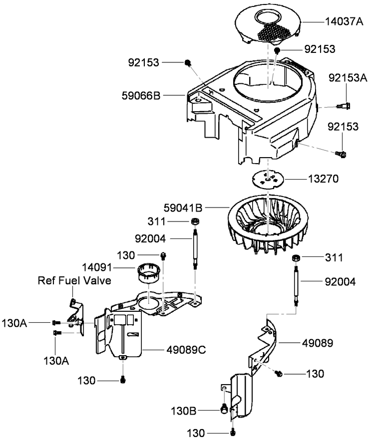 Cooling Equipment Assembly Kawasaki FH430V CS25