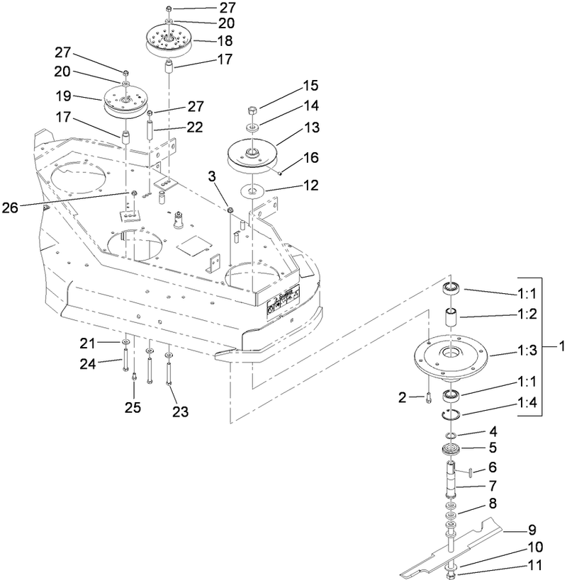 Sheave Spindle and Blade Assembly
