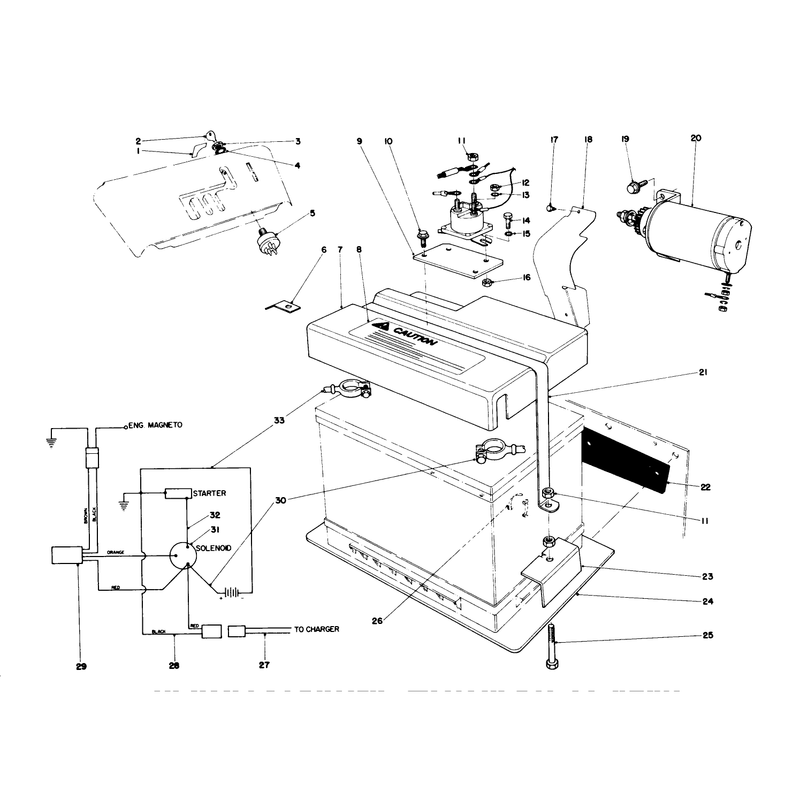 12 Volt Starting Motor Kit 37-4640 (8 & 11 H.p.snowthrower Model 38150 & 38090)
