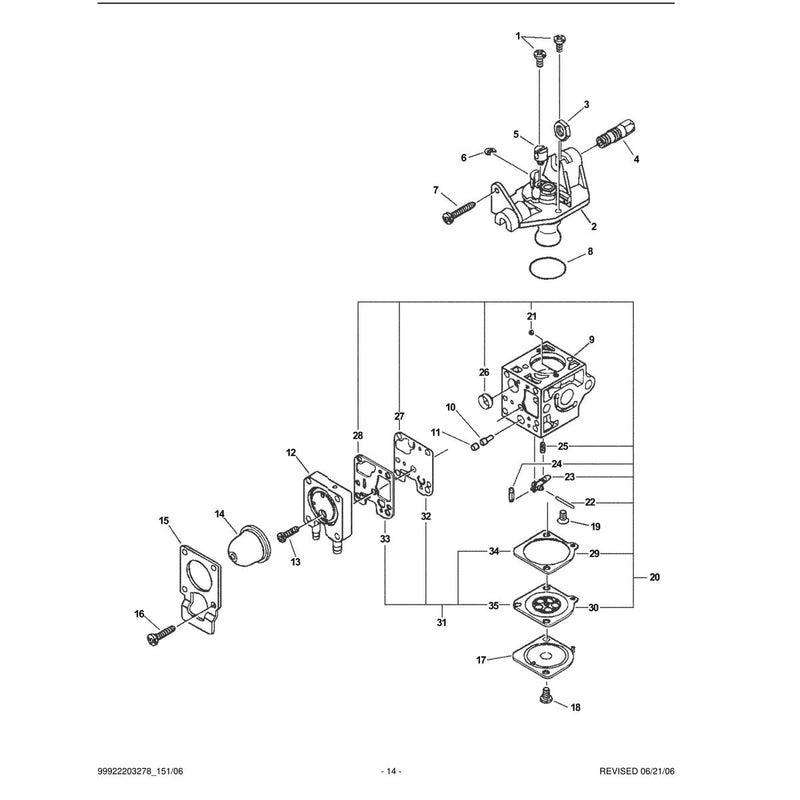 Carburetor - RB-K70 06005856 - 06999999