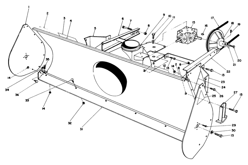 44in Snow Thrower Model No 30761 optional