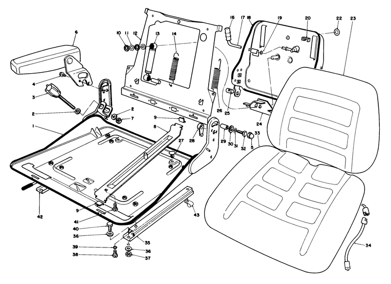 Deluxe Suspension Seat Model No 30756 optional