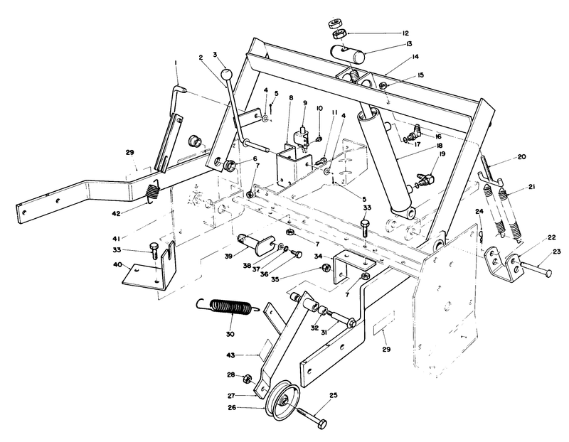 Parking Brake and Lift Frame Assembly