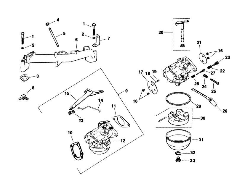 Carburetor Engine Kohler Model No M18qs 24657 continued