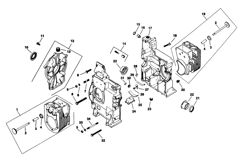 Crankcase Engine Kohler Model No M18qs 24657 continued