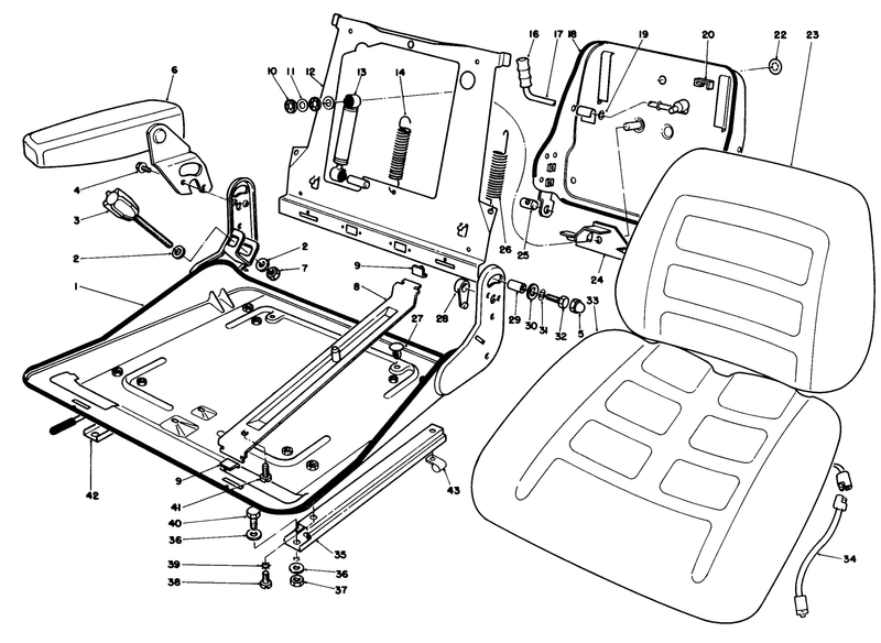 Deluxe Suspension Seat Model No 30756 optional
