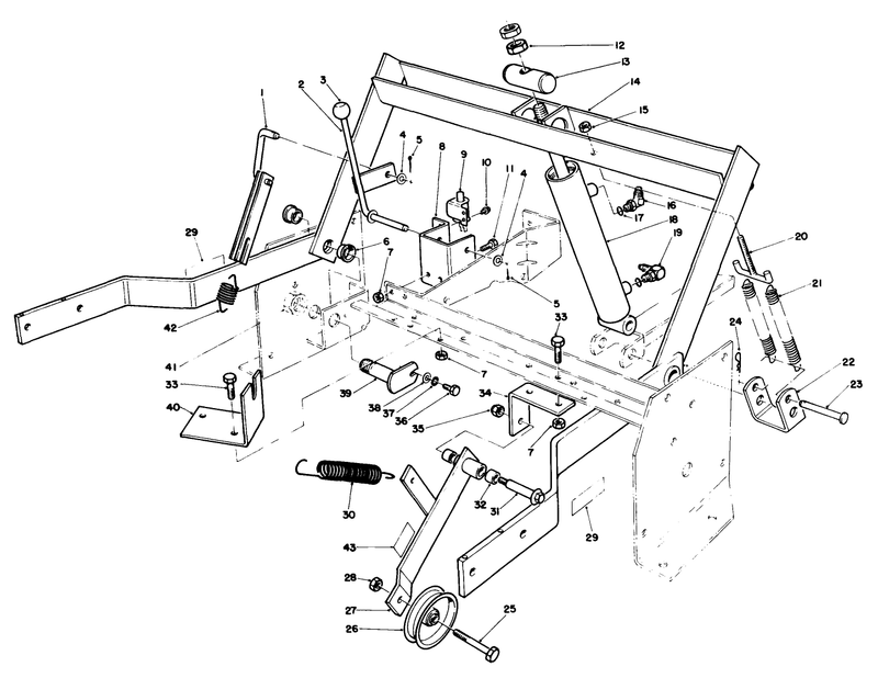 Parking Brake and Lift Frame Assembly