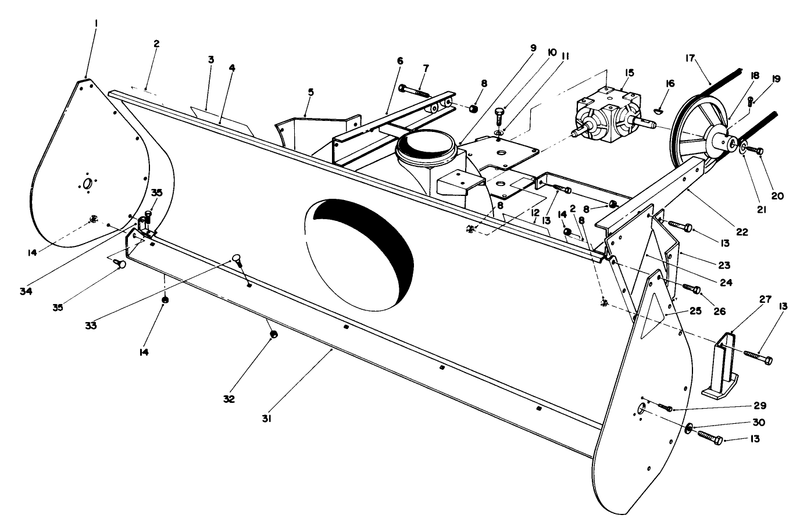 44in Snow Thrower Model No 30761 optional