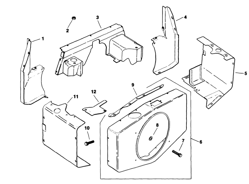 Baffles And Shroud Engine Kohler Model No M18qs 24657 continued