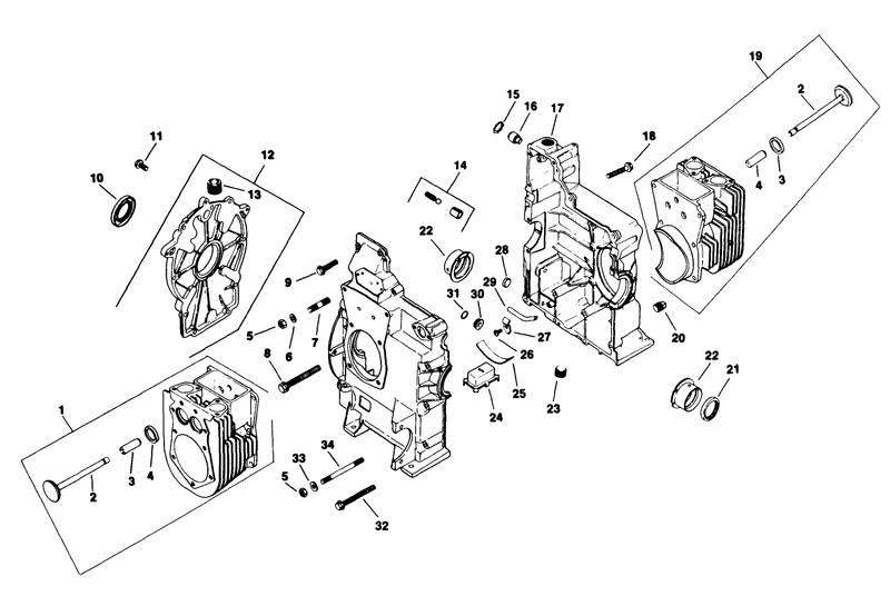 Crankcase Engine Kohler Model No M18qs 24657 continued