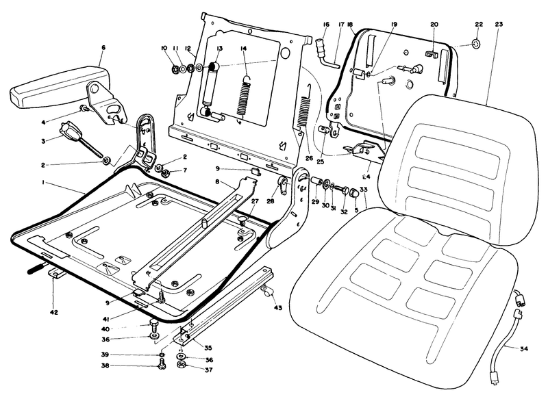 Deluxe Suspension Seat Model No 30756 optional