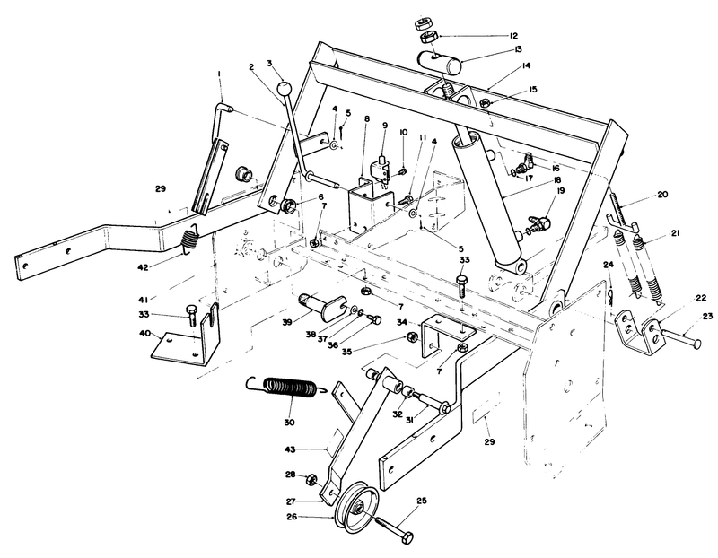 Parking Brake and Lift Frame Assembly