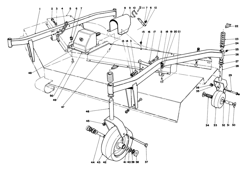 Cutting Unit Castor Wheel and Gear Box Assembly