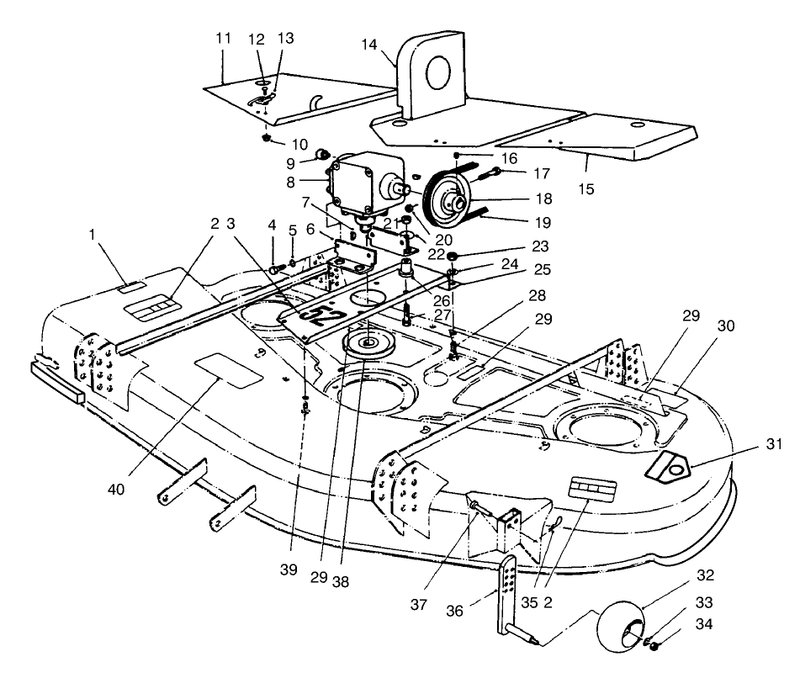 Deck Covers Gear Box Gage and Wheel