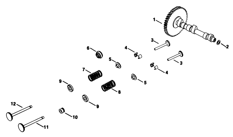 Camshaft and Valves Engine Kohler Model No Kt17qs Type No 24324 continued