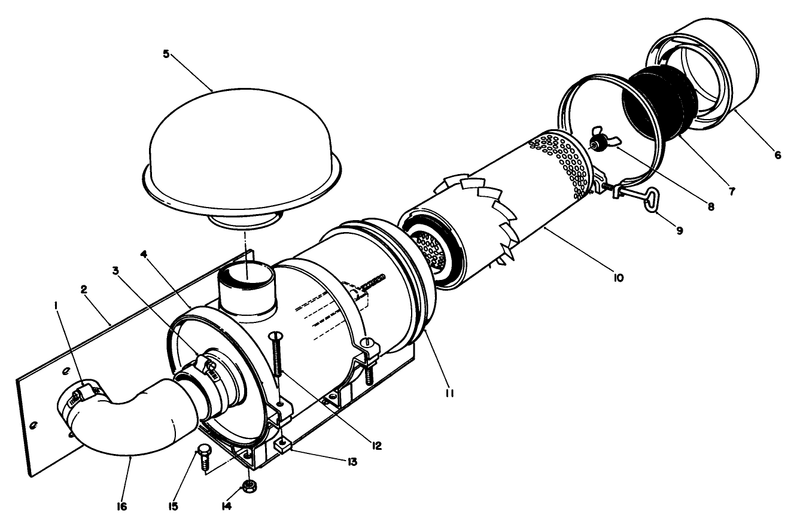 Remote Air Cleaner Kit No 55 8460 optional