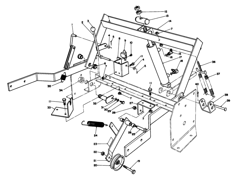 Parking Brake and Lift Frame Assembly