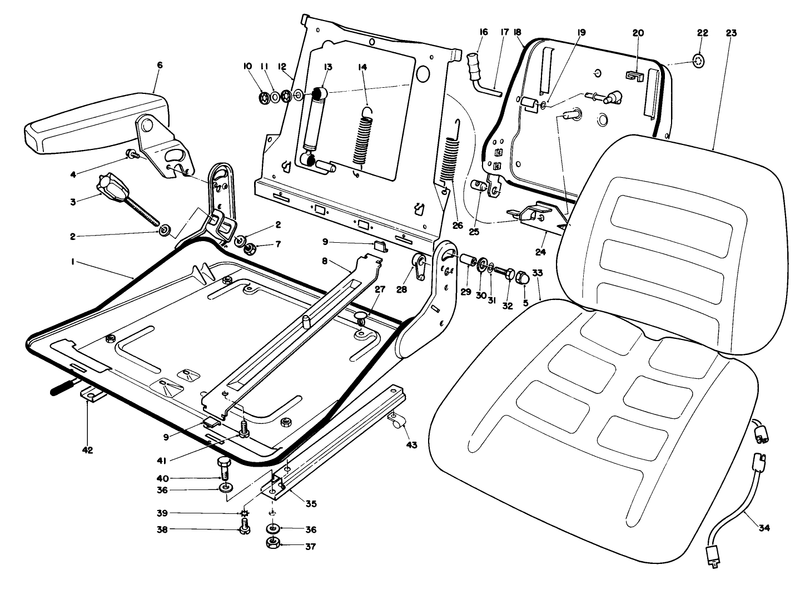 Deluxe Suspension Seat Kit Model No 30756 optional