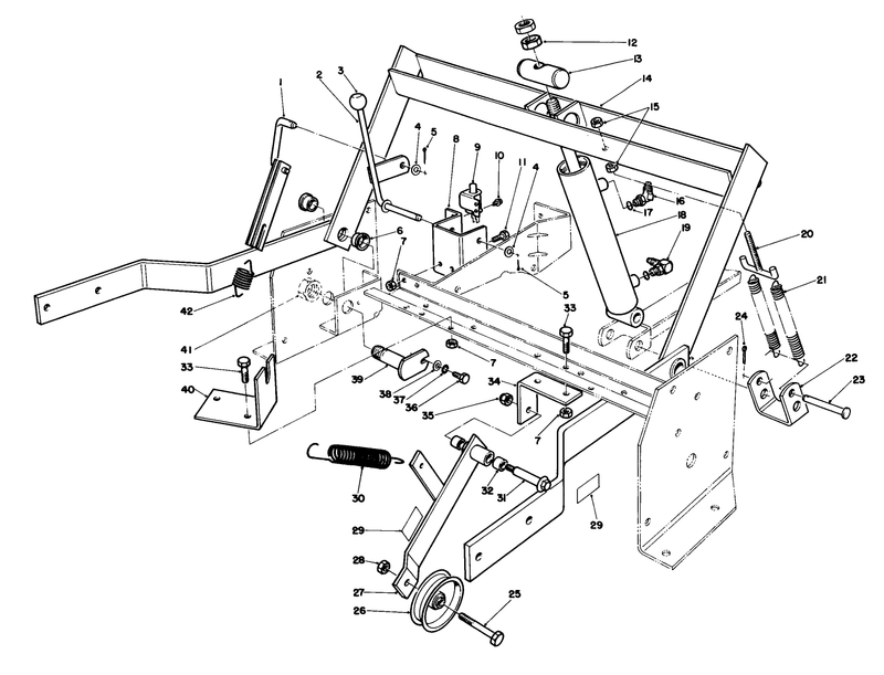 Parking Brake and Lift Frame Assembly