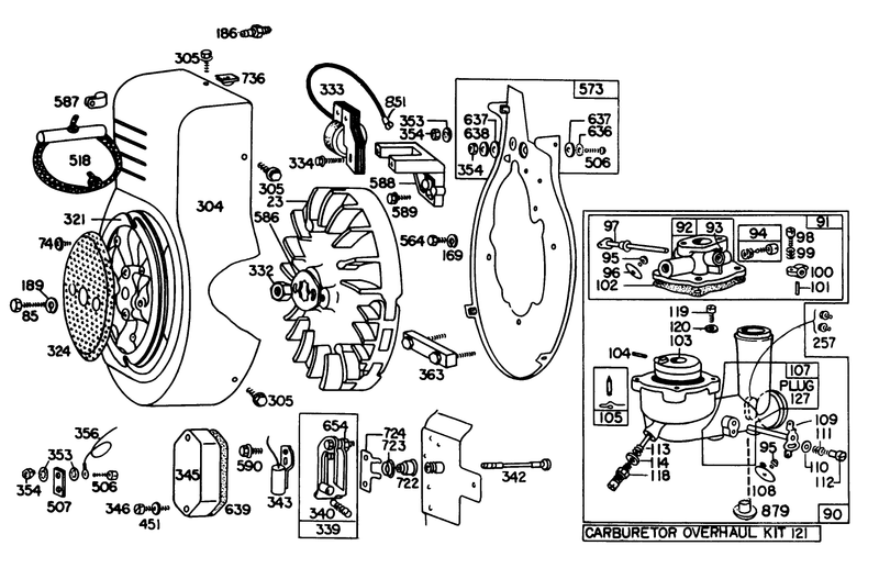 Engine Briggs and Stratton Model No 326437 0262 01