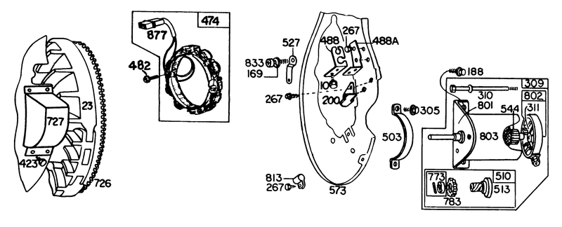 Engine Briggs and Stratton Model No 326437 0262 01