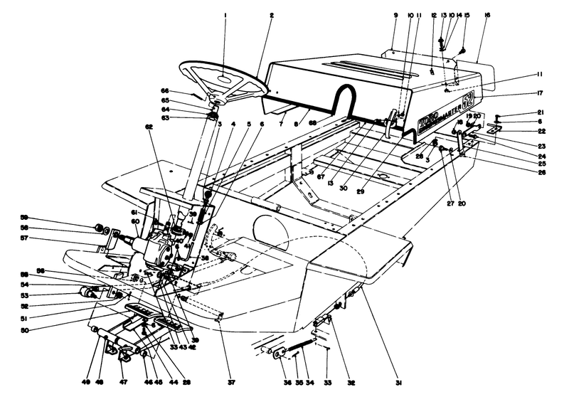 Pedals Hood And Steering Wheel Assembly