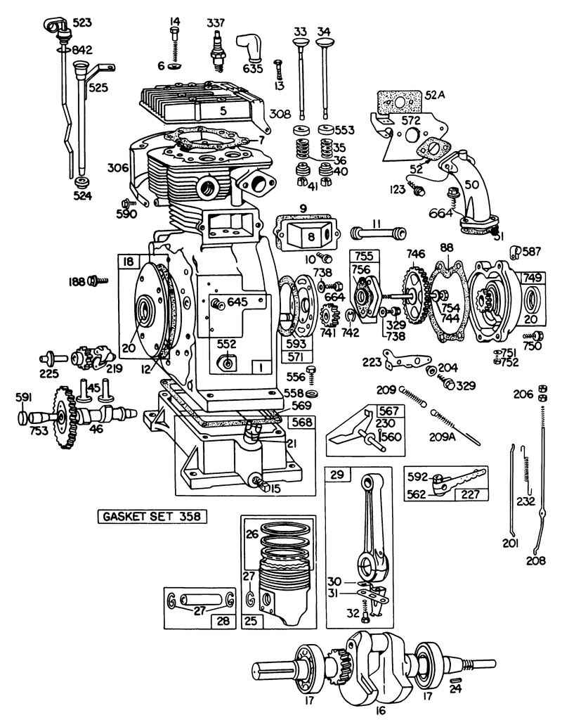 Engine Briggs And Stratton Model No 326437 0262 01