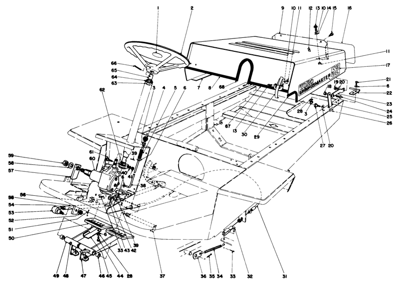 Pedals Hood And Steering Wheel Assembly