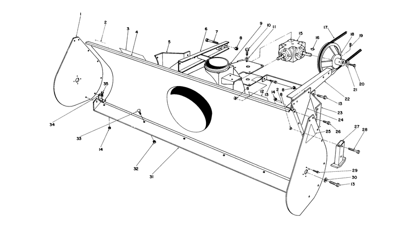 Auger Housing and Pulley Assembly