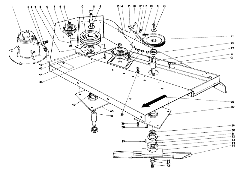 Cutter Deck And Shaft Assembly