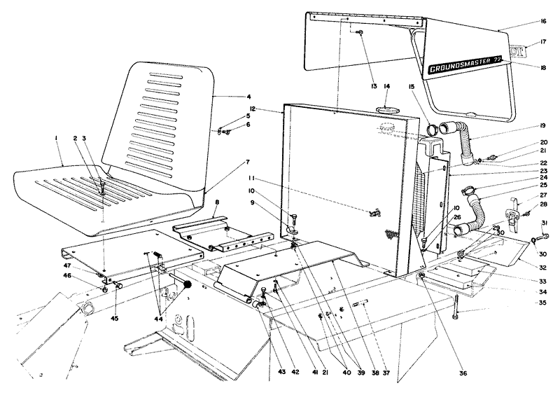 Seat Radiator And Hood Assembly