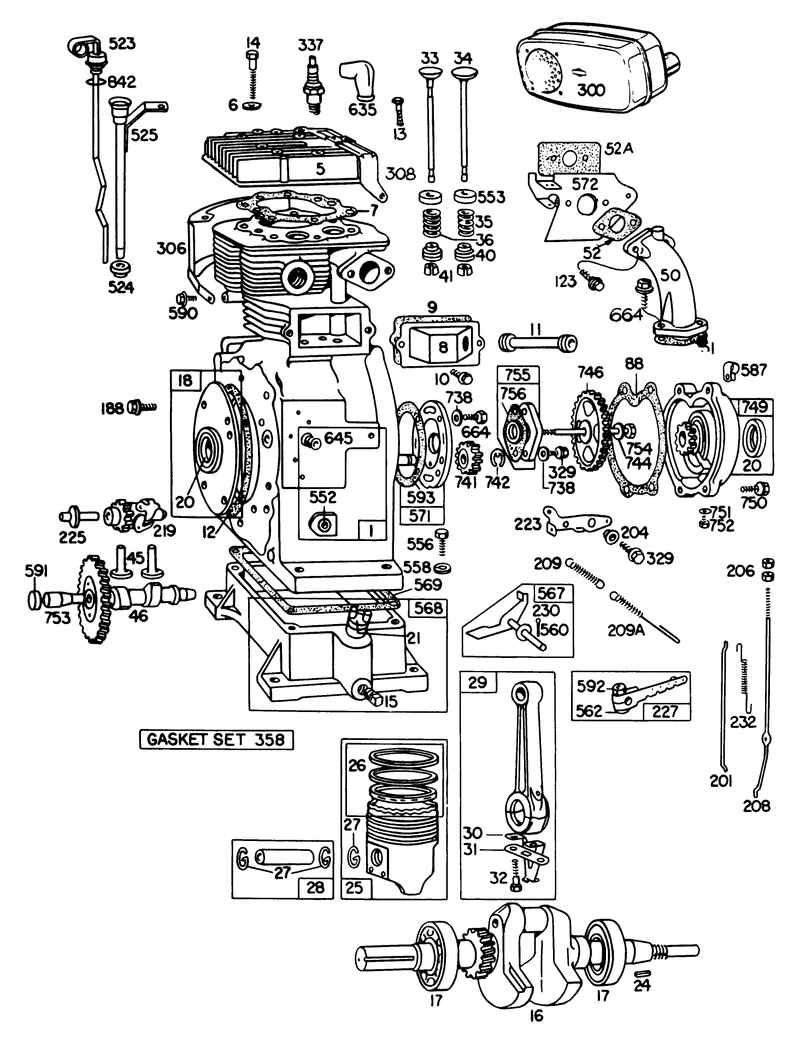 Engine Briggs and Stratton Model No 326437 0262 01 continued