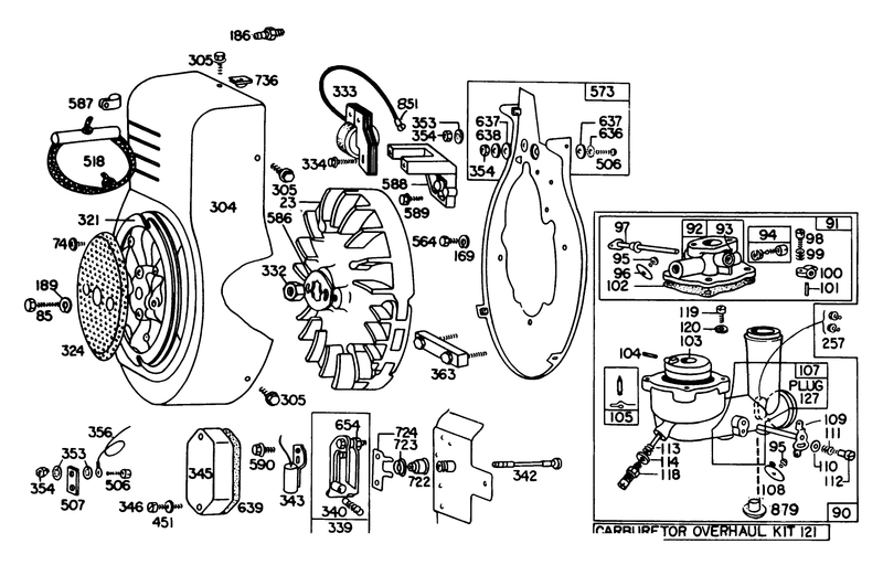Engine Briggs and Stratton Model No 326437 0262 01