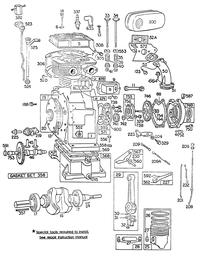 Engine Briggs And Stratton Model No 326437 0630 01