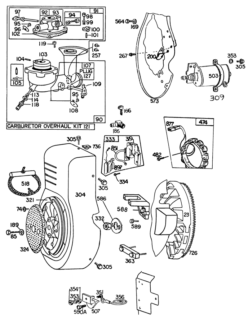 Engine Briggs and Stratton Model No 326437 0630 01