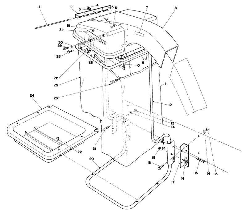 Grass Collection System Model No 30557 continued