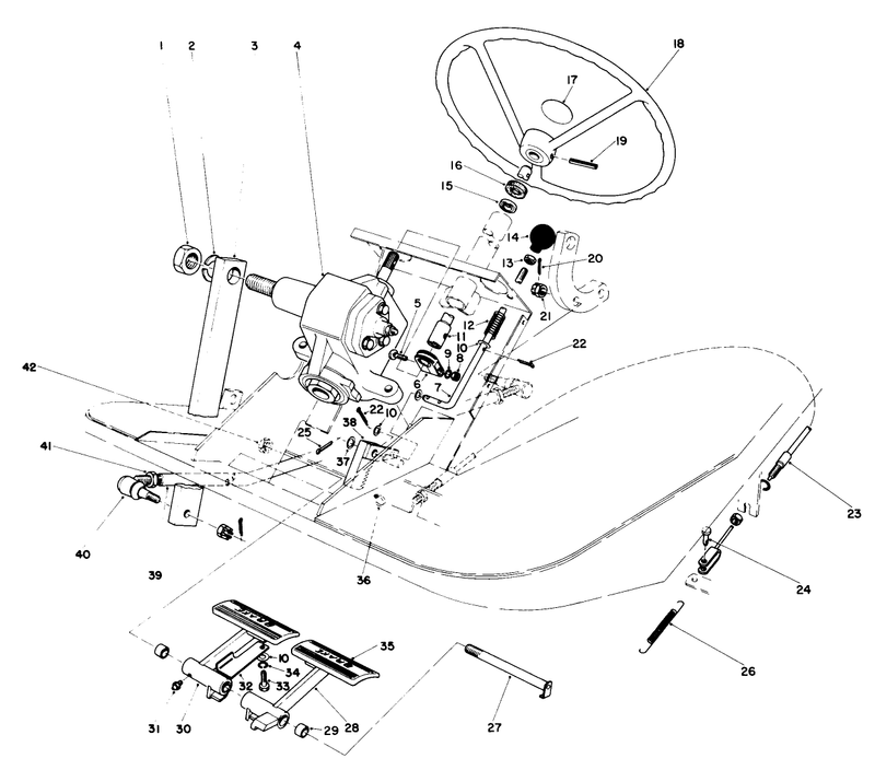 Pedals And Steering Wheel Assembly