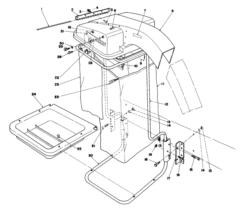 Grass Collection System Model No 30557 continued