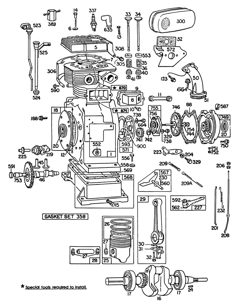 Engine Briggs and Stratton Model No 326437 0630 01