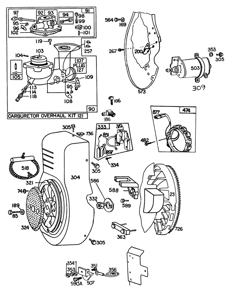 Engine Briggs and Stratton Model No 326437 0630 01