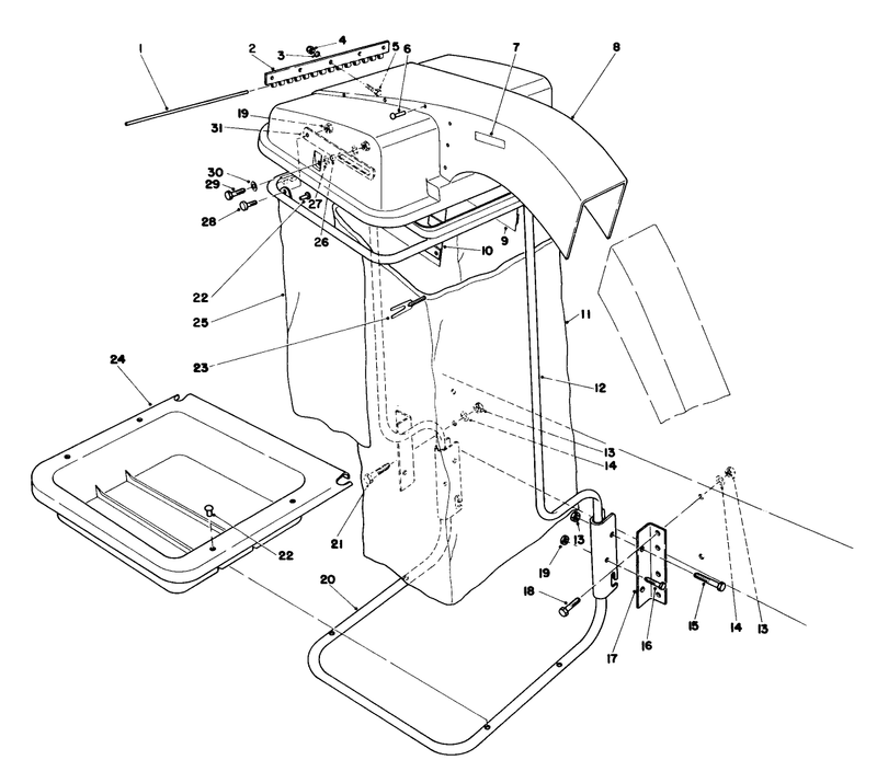 Grass Collection System Model No 30557 continued