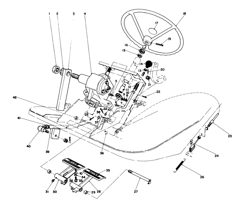 Pedals And Steering Wheel Assembly