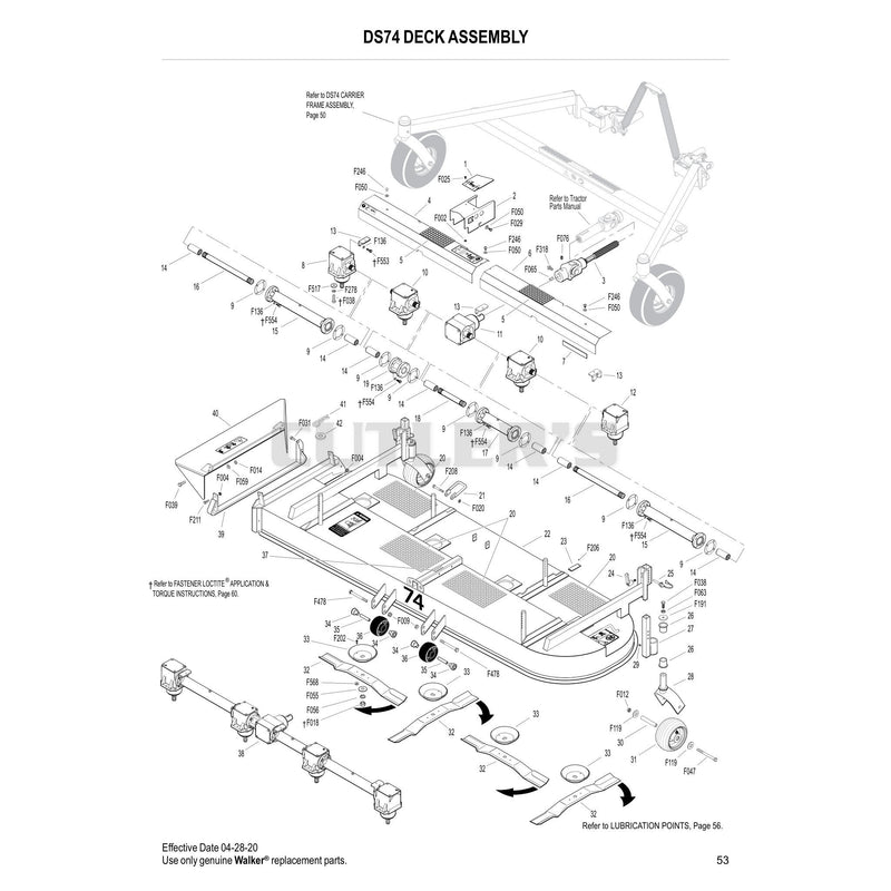 DS74 DECK ASSEMBLY