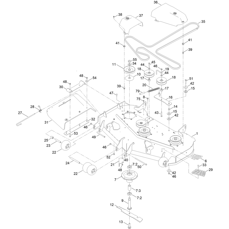48in Deck and Decal Assembly