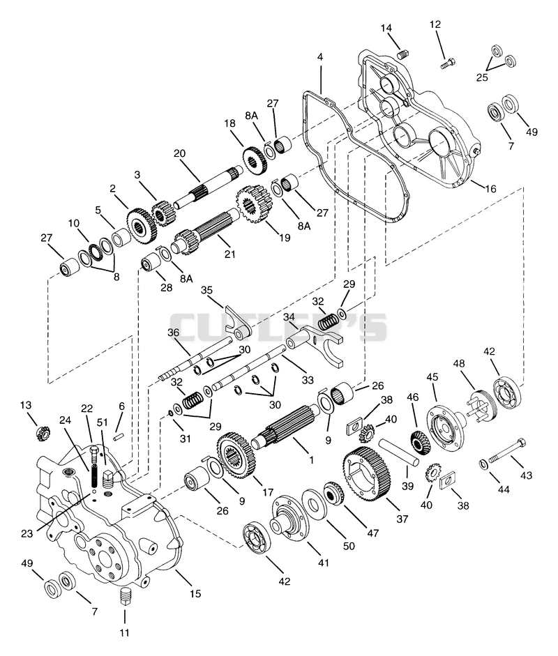 TRANSAXLE WITH DIFFERENTIAL LOCK
