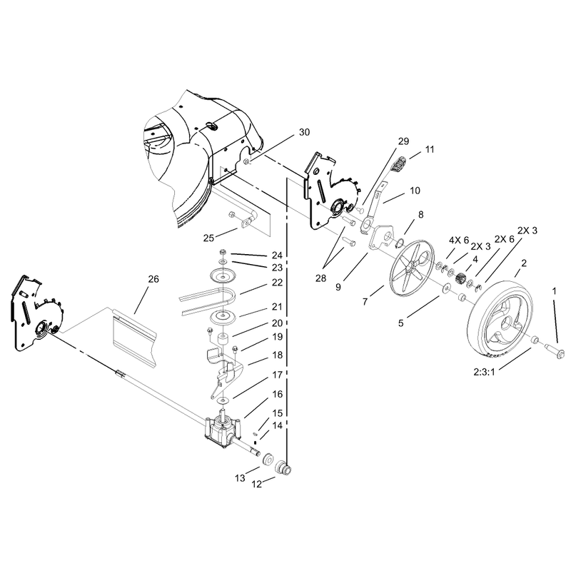 Rear Axle and Transmission Assembly