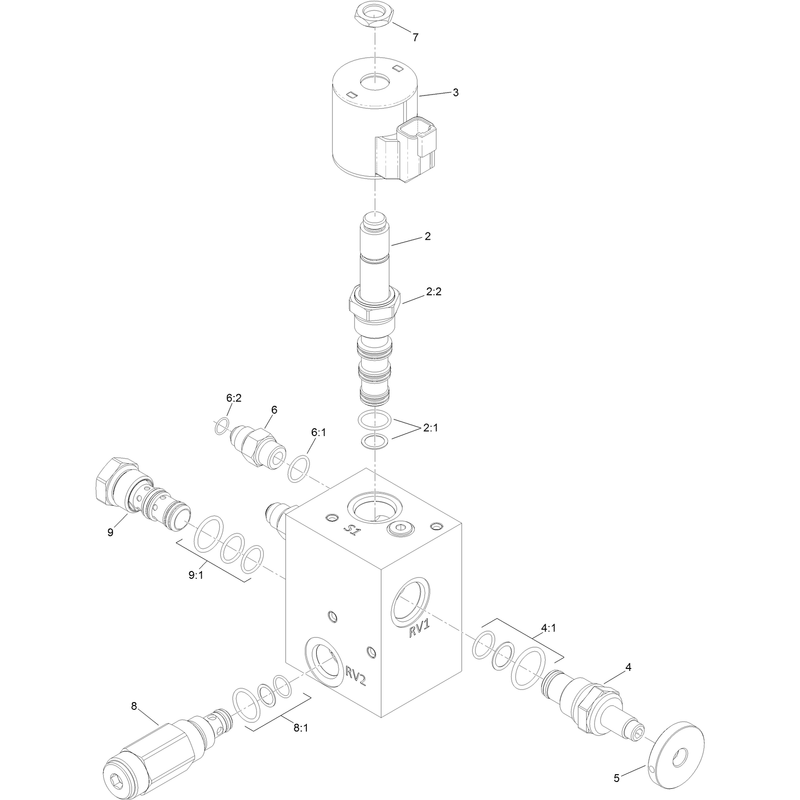 Manifold W/Check and Relief Valve  Assembly No. 116-9549