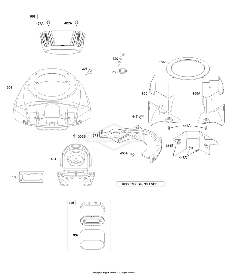 Air Cleaner, Blower Housing/Shrouds