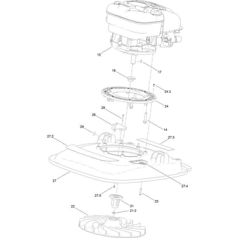 Engine and Deck Assembly