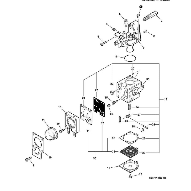 Carburetor -- RB-K70A